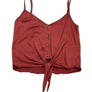 ZOY lightweight tie front tank top